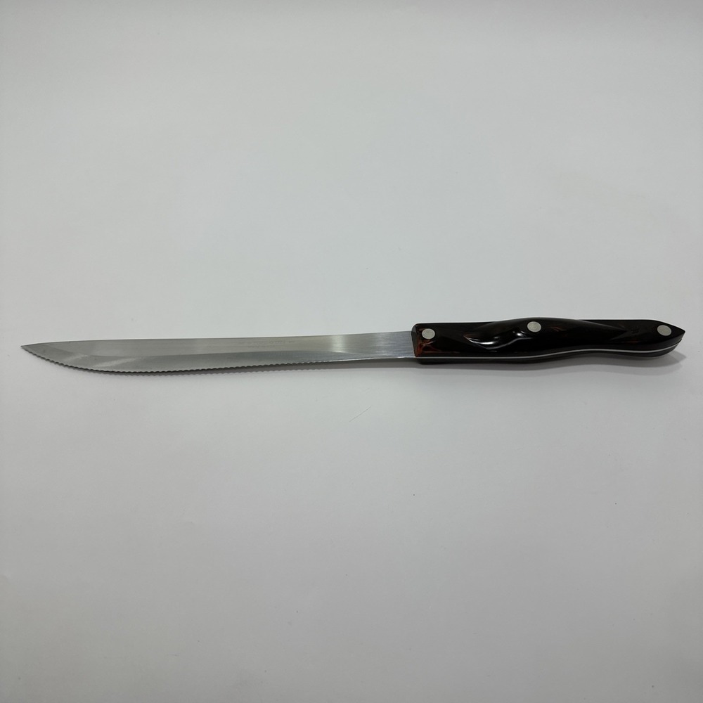 Vintage Cutco 1723 9" Blade Knife Classic Brown Orange Handle USA